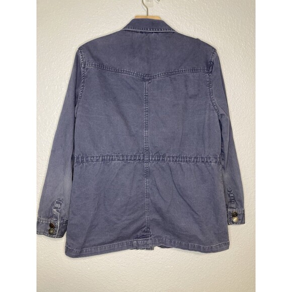 Womens L Shacket Chambray Light Wash Utility Cinched Waist Button Up Cotton On - Picture 7 of 11